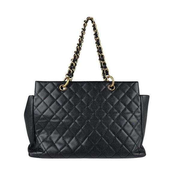 CHANEL Matelasse Chian Handbag Black/Gold Leather/Metal - Picture 3 of 14